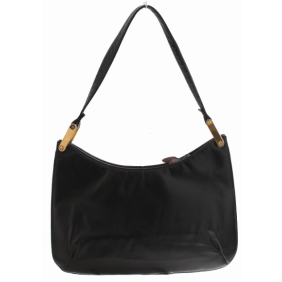 Saks 5th Ave Shoulder Bag Black Box Leather Handbag Retro Vintage 1970s - Picture 2 of 8